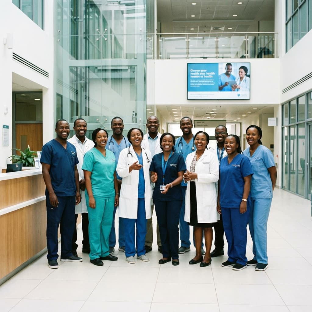 Team of Kenyan doctors and nurses